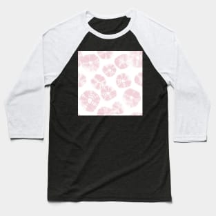 Shibori Kumo tie dye soft pink dots over white Baseball T-Shirt